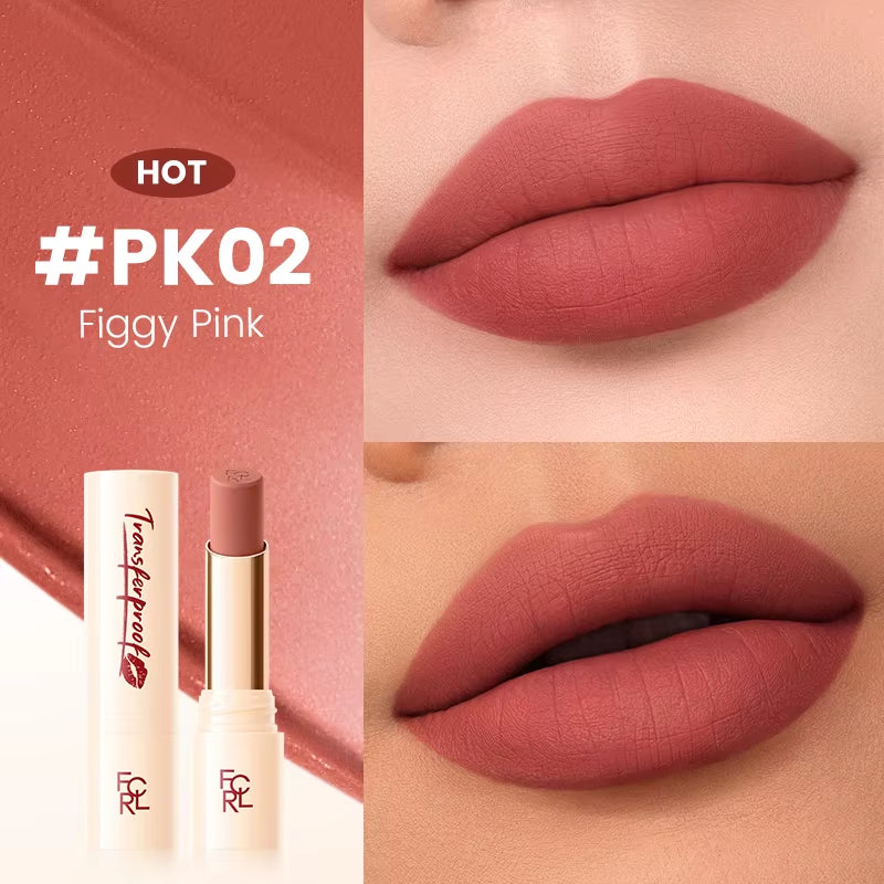 Lightweight Matte Lipstick Waterproof Transferproof Lip Balm High Pigmented Moisturizing Lip Tints Makeup Cosmetics