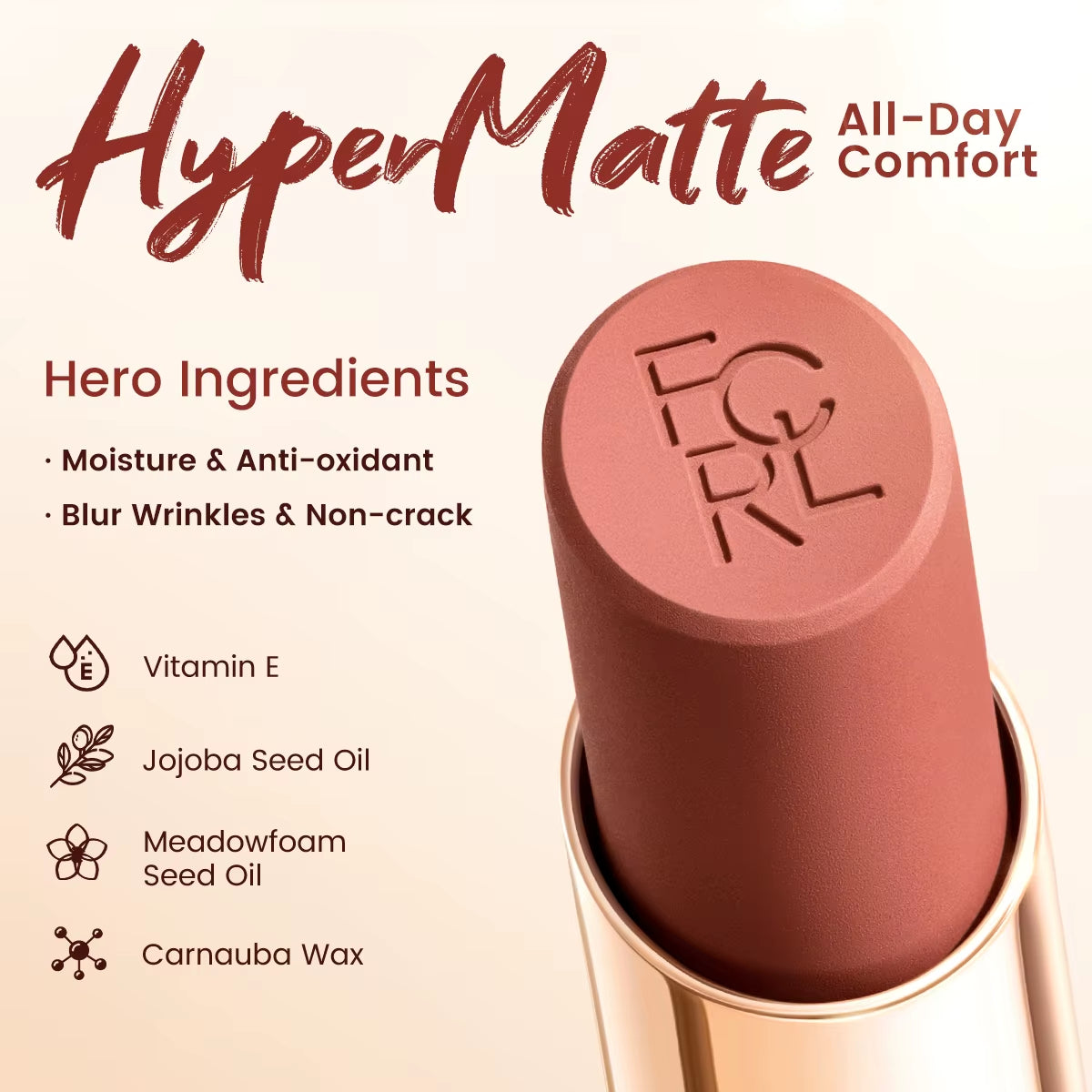 Lightweight Matte Lipstick Waterproof Transferproof Lip Balm High Pigmented Moisturizing Lip Tints Makeup Cosmetics
