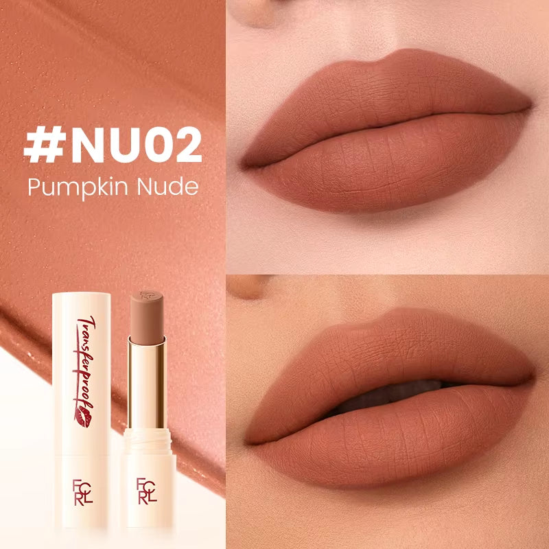 Lightweight Matte Lipstick Waterproof Transferproof Lip Balm High Pigmented Moisturizing Lip Tints Makeup Cosmetics